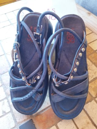 Sandalias A.S.98 Piel Azul