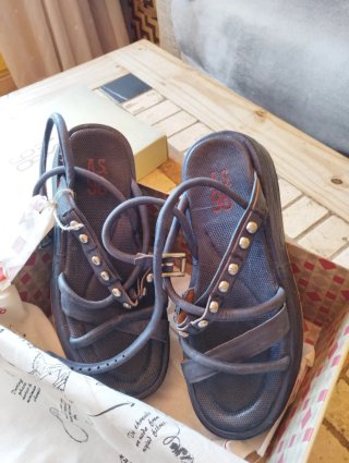 Sandalias A.S.98 Piel Azul