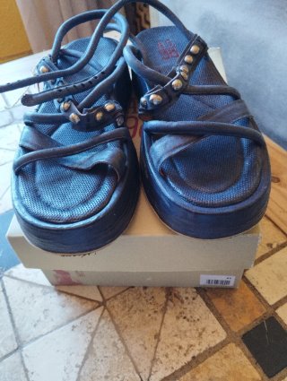 Sandalias A.S.98 Piel Azul