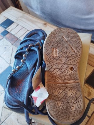Sandalias A.S.98 Piel Azul