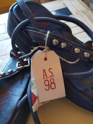 Sandalias A.S.98 Piel Azul