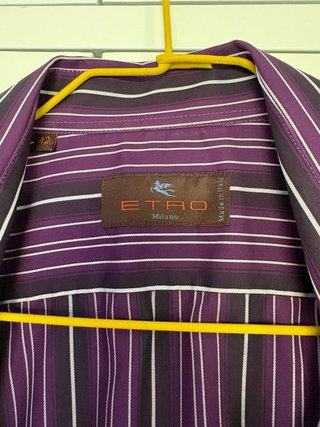 Camisa Etro Milano rayas moradas Talla L