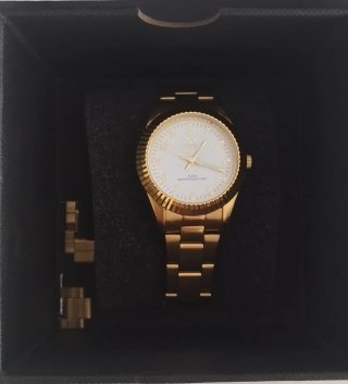 Reloj Marea Dorado y Blanco