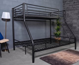 Litera Matrimonial Negra Metal - envio gratis