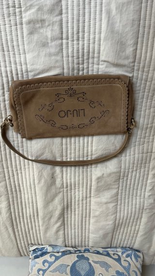 Bolso/Clutch Liu Jo Beige con Strass y Asa