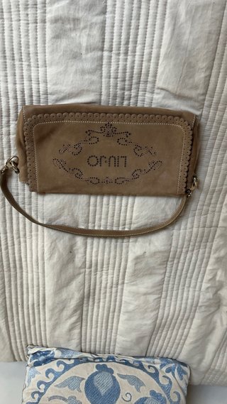 Bolso/Clutch Liu Jo Beige con Strass y Asa