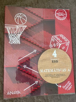 Matemáticas A 4 ESO operación mundo Anaya