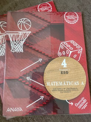 Matemáticas A 4 ESO operación mundo Anaya