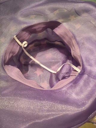Elegante cappello organza viola indeformabile
