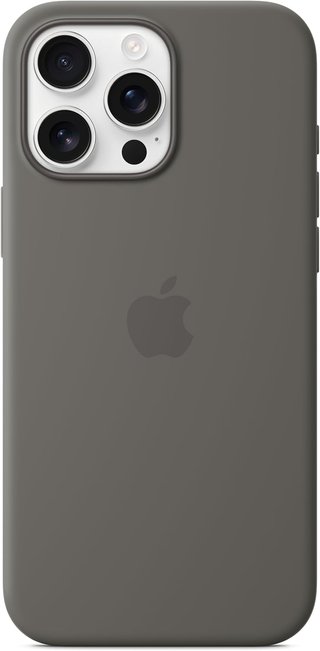 Apple funda silicona protección gris piedra