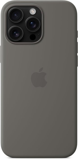 Apple funda silicona protección gris piedra
