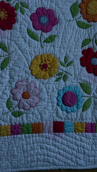 Colcha patchwork flores multicolor “Zara Home”