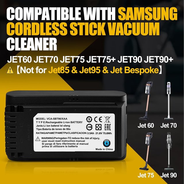 Batería para Samsung JET60 JET65 JET70 JET75 JET90