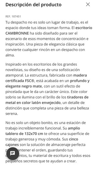 Escritorio elegante de madera negro