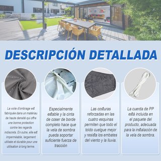 - Sunnylaxx toldo impermeable sombra jardín