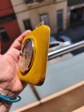 Barómetro de terciopelo vintage años 60