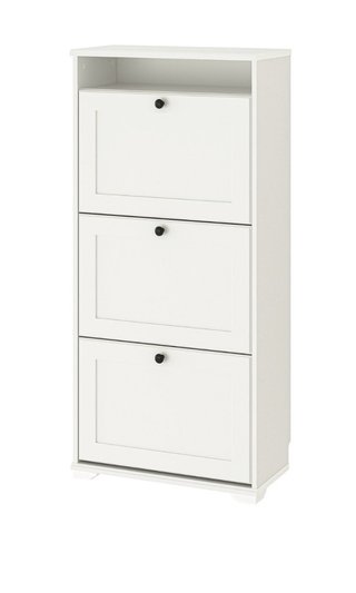 Zapatero Ikea Brusali 3 scomparti Bianco