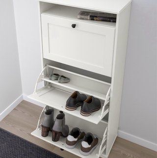 Zapatero Ikea Brusali 3 scomparti Bianco