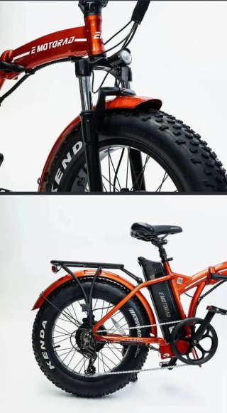Bicicleta Eléctrica Plegable Roja