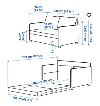 Sofá Cama Fridhult IKEA Amarillo