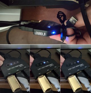 Conmutador, Splitter, Switch HDMI 4K@60Hz, 3 en 1