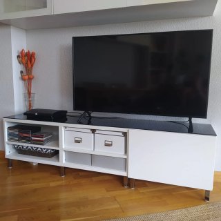 Mueble Salón Ikea Negro y Blanco