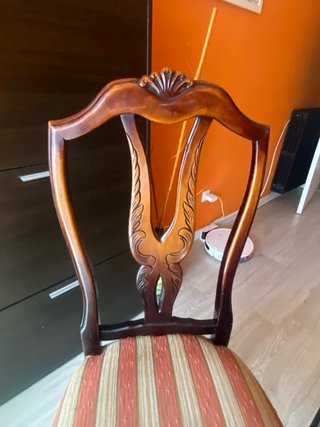 Lote de 6 Sillas Clásicas Madera Maciza