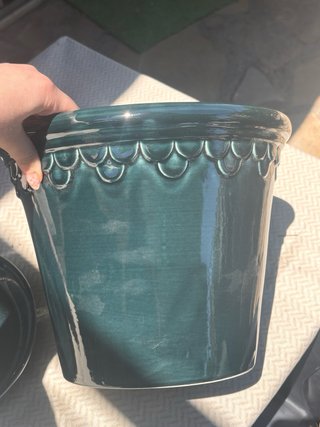 Maceta de arcilla italiana hecha a mano, 25 cm