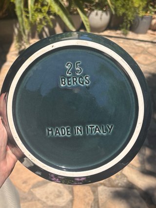 Maceta de arcilla italiana hecha a mano, 25 cm