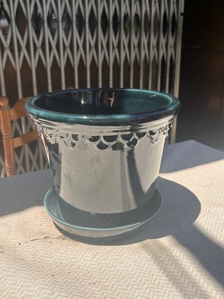 Maceta de arcilla italiana hecha a mano, 25 cm