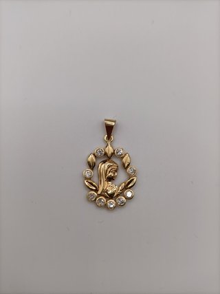 Colgante Oro 18k - Virgen Niña - 1,30 gr