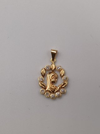 Colgante Oro 18k - Virgen Niña - 1,30 gr