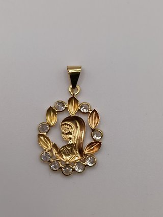 Colgante Oro 18k - Virgen Niña - 1,30 gr