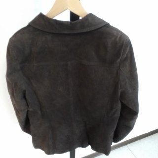 Giacca donna pelle scamosciata marrone