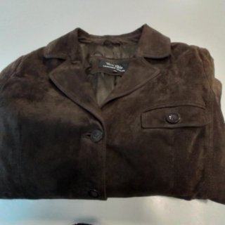 Giacca donna pelle scamosciata marrone
