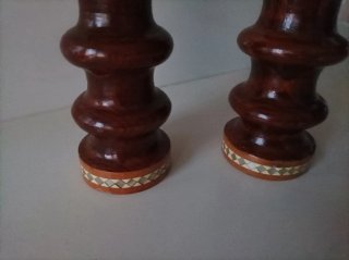 Candelabri artigianali in legno