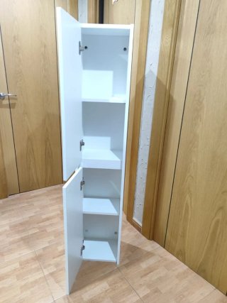 Armario de baño alto blanco