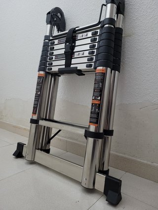ESCALERA 5 METROS 2,5M+2,5M PLEGABLE TELESCOPICA _