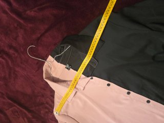 Camisa Larga Bicolor Rosa Palo y Negro