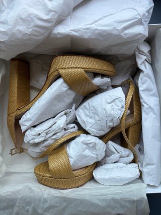 Sandalias Rafia Figara Beige
