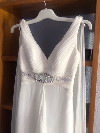 Vestido de Novia Blanco con Pedrería