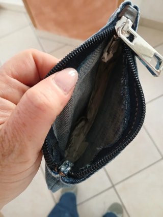 Portamonete in jeans