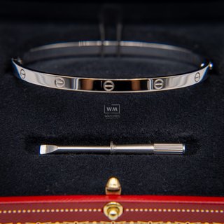Pulsera Cartier Love Oro Blanco Mediana/ Medium