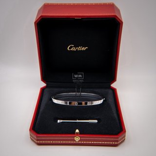 Pulsera Cartier Love Oro Blanco Mediana/ Medium