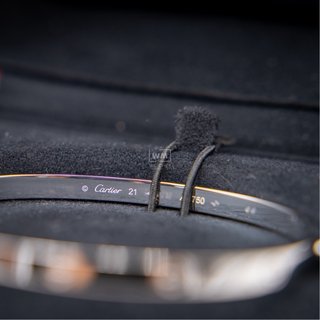 Pulsera Cartier Love Oro Blanco Mediana/ Medium