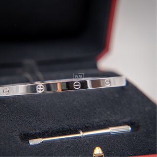 Pulsera Cartier Love Oro Blanco Mediana/ Medium