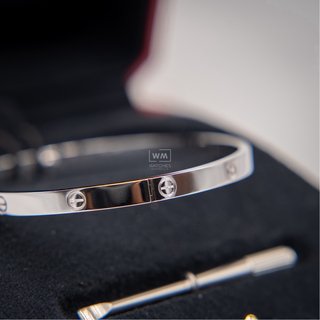 Pulsera Cartier Love Oro Blanco Mediana/ Medium