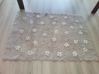 Alfombra infantil estrellas beige