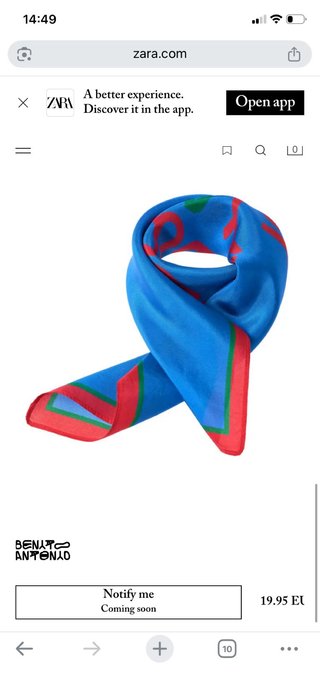 Bandana Azul Bad Bunny Zara