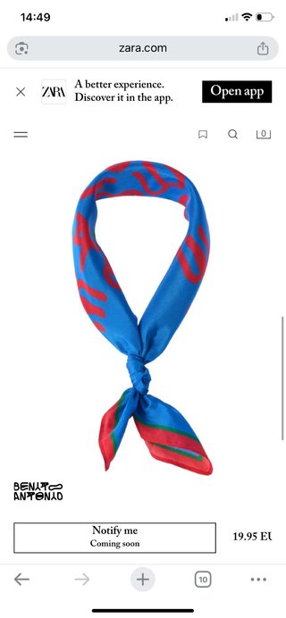 Bandana Azul Bad Bunny Zara